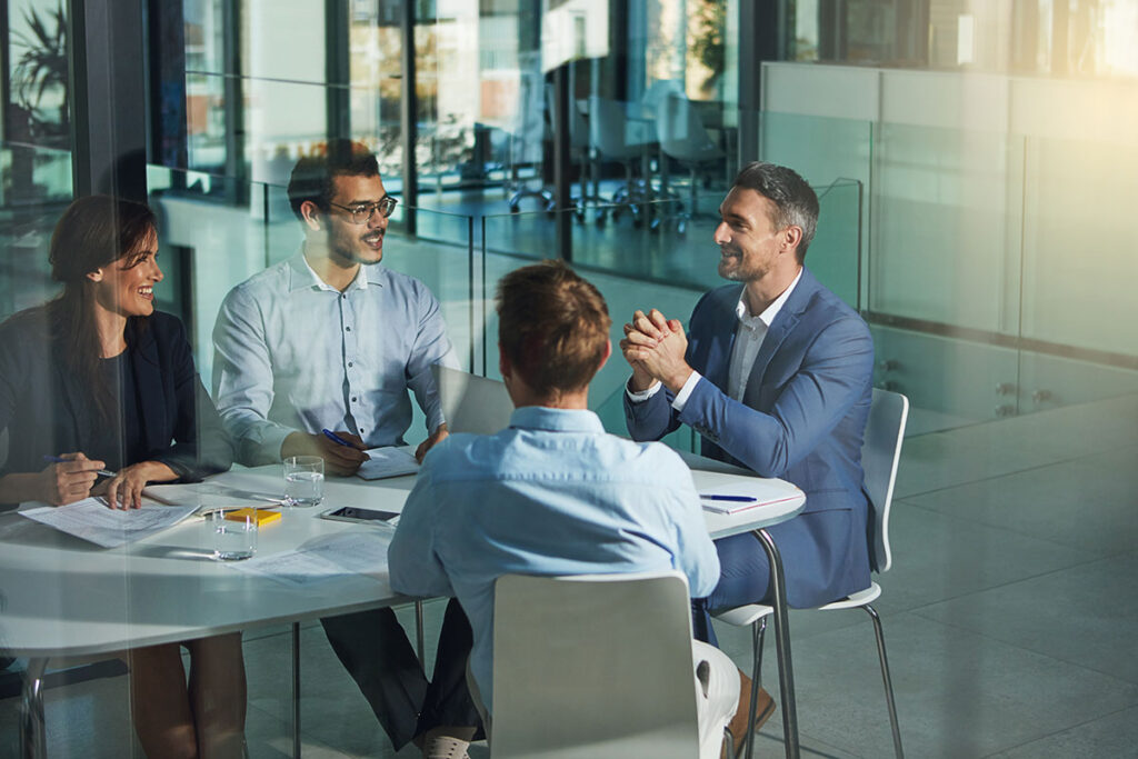 corporate business team meeting