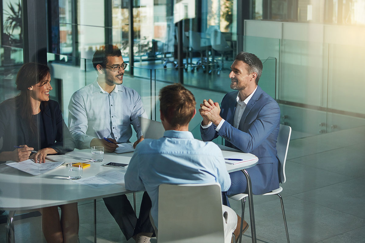 corporate business team meeting