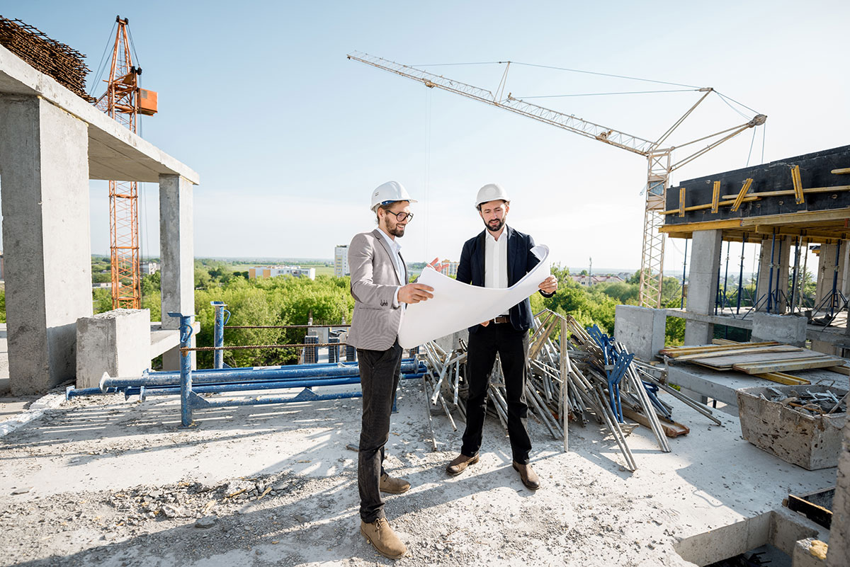real estate developers engineers on site